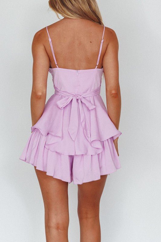 Double Ruched Cami Mini Dress - PROMPARTY