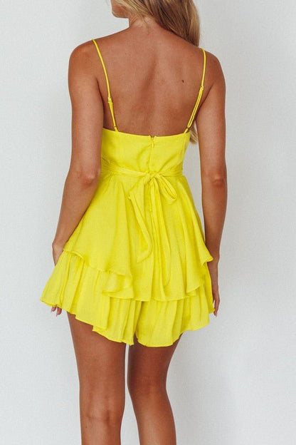 Double Ruched Cami Mini Dress - PROMPARTY