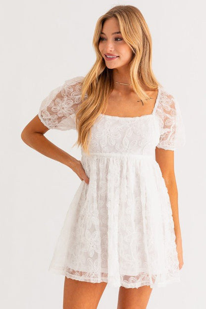 Fairfax Floral Babydoll Dress - PROMPARTY