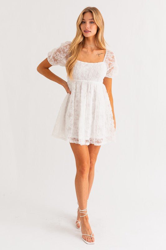 Fairfax Floral Babydoll Dress - PROMPARTY