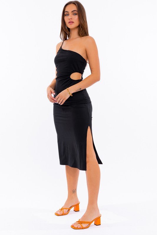 One Shoulder Midi Dress - PROMPARTY