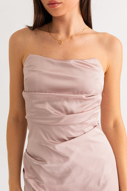 Pasadena Pleated Tube Dress - PROMPARTY