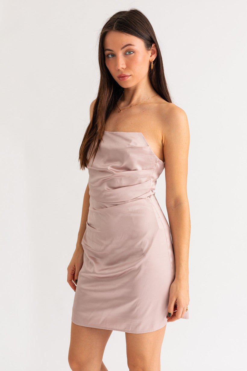 Pasadena Pleated Tube Dress - PROMPARTY