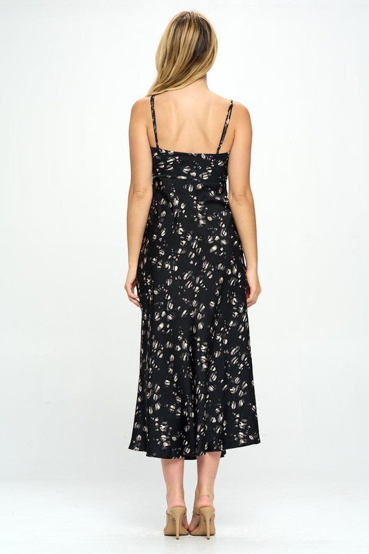 Satin Floral Maxi Dress - PROMPARTY