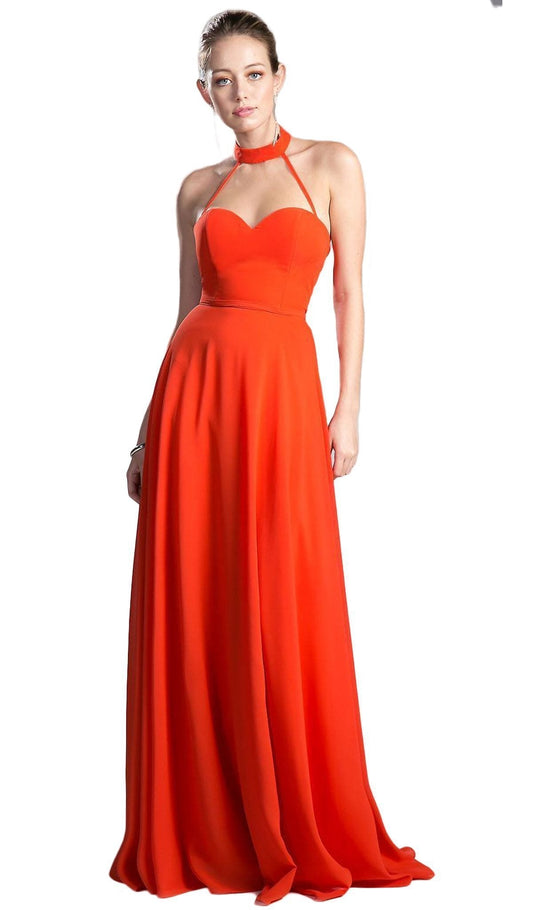 Sleeveless Sleek Halter A-line Dress - PROMPARTY