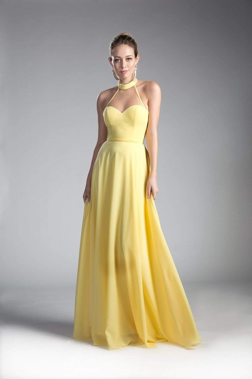 Sleeveless Sleek Halter A-line Dress - PROMPARTY